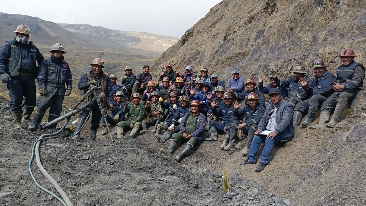 Perforistas de la Cooperativa Minera «Nuevo Potosí Matilde» R.L.